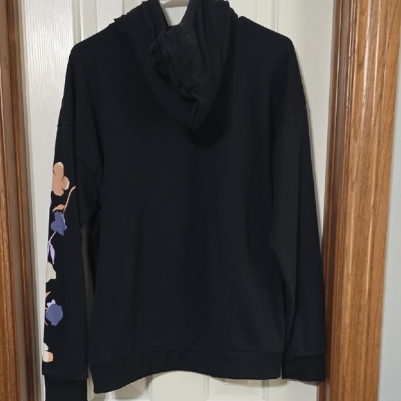 Adidas Black Hoodie with Pastel Floral Accents - Picture 5 of 6